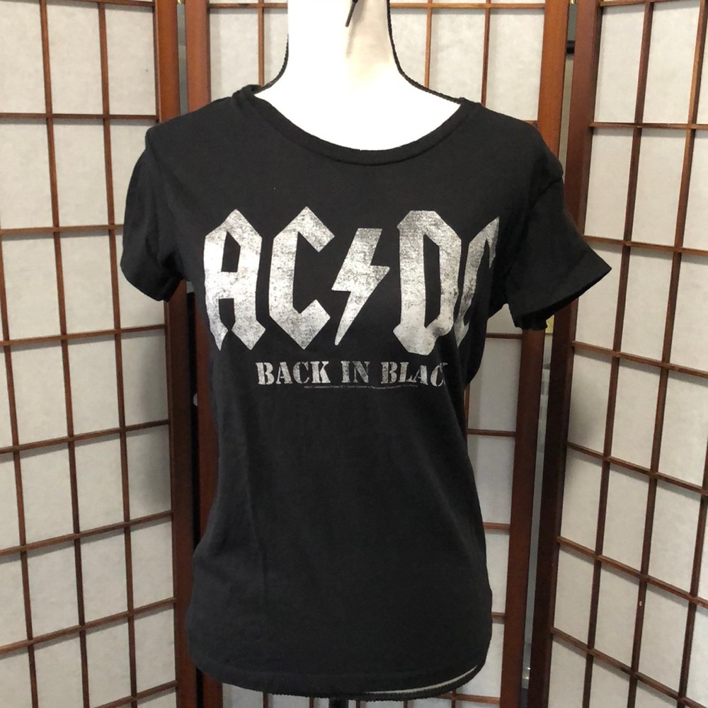 AC/DC Black n Black Tee small